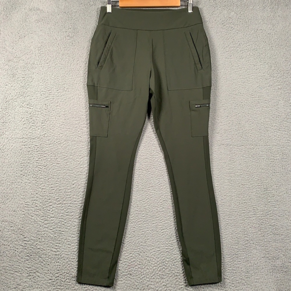 Athleta Headlands Hybrid Cargo Tight Womens 12T Tall Pants Green Hiking Outdoor